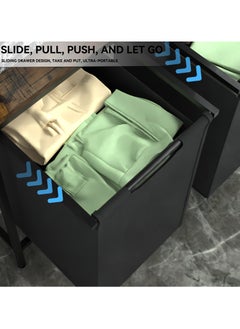XiuWoo Laundry Sorter Basket Dirty Clothes Hamper with 2 Pull-Out Removable Sorter Bags Freestanding Clothes Basket Organizer Clothing Toys for Bathroom and Living Room Laundry Room Small Space  - Image 3