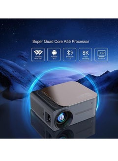 Mi VAZA Portable Projector, 1080p 8k Video HD Smart Projector, USB Mini Outdoor Movie Projector, Led Video Smart Home Theater Projectors For Home Office, (1pc, Black 4)  - Image 2