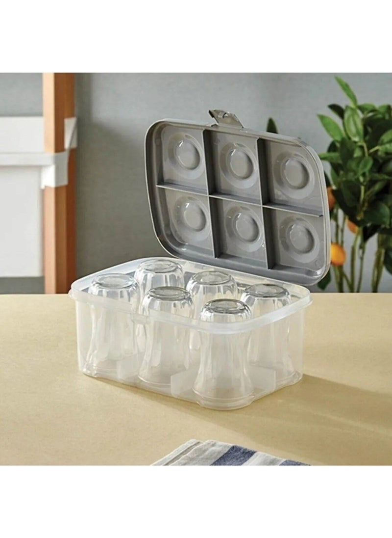 Bizimevde Tea Cup Carrying Apparatus, Cup Box, Pack of 2  - Image 3