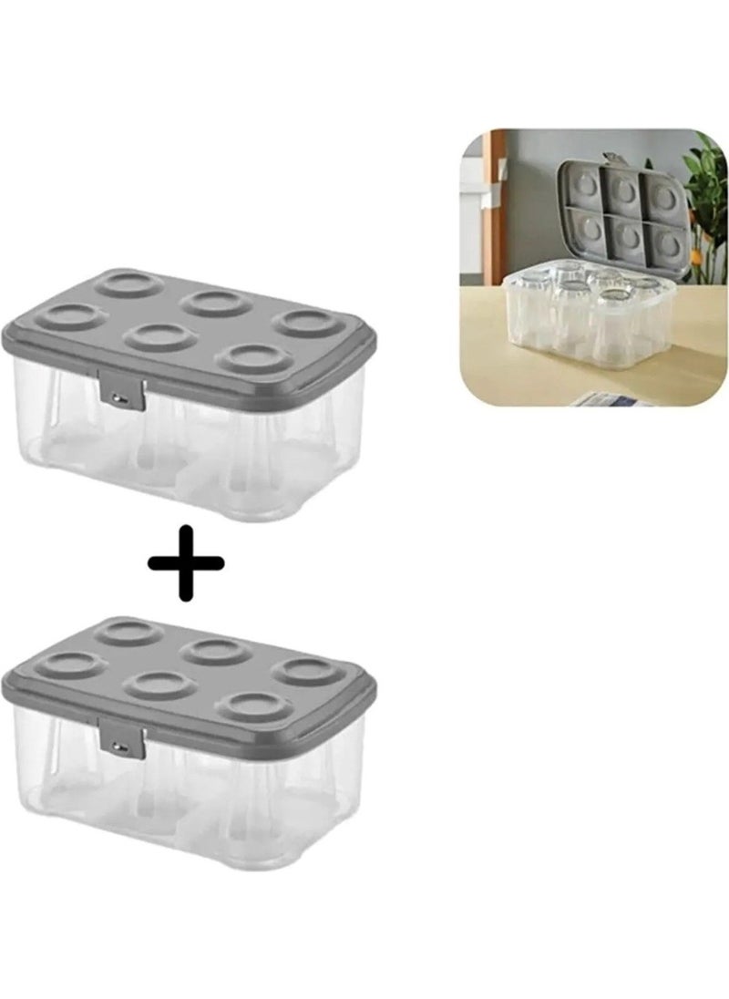 Bizimevde Tea Cup Carrying Apparatus, Cup Box, Pack of 2  - Image 4