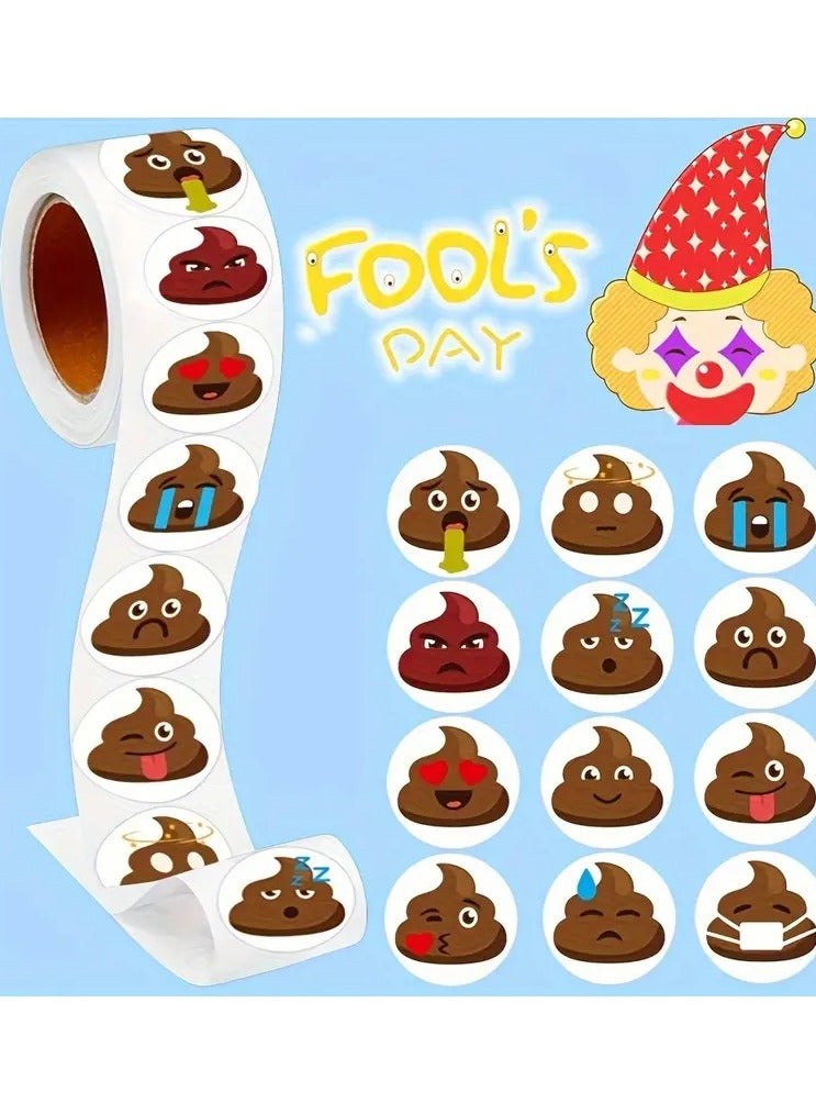 Goolsky 500pcs/roll Cartoon Poop Stickers, Funny Self-adhesive Multi-purpose Stickers For Party Gift Packaging Decoration - Image 5