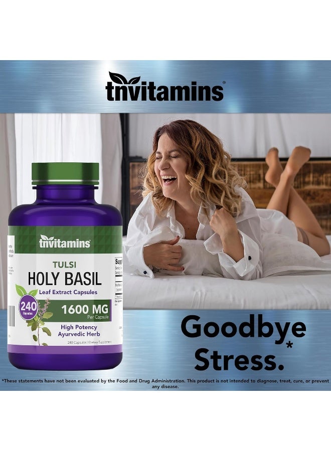 TNVitamins Holy Basil Capsules (1600 MG x 240 Capsules) - Image 3