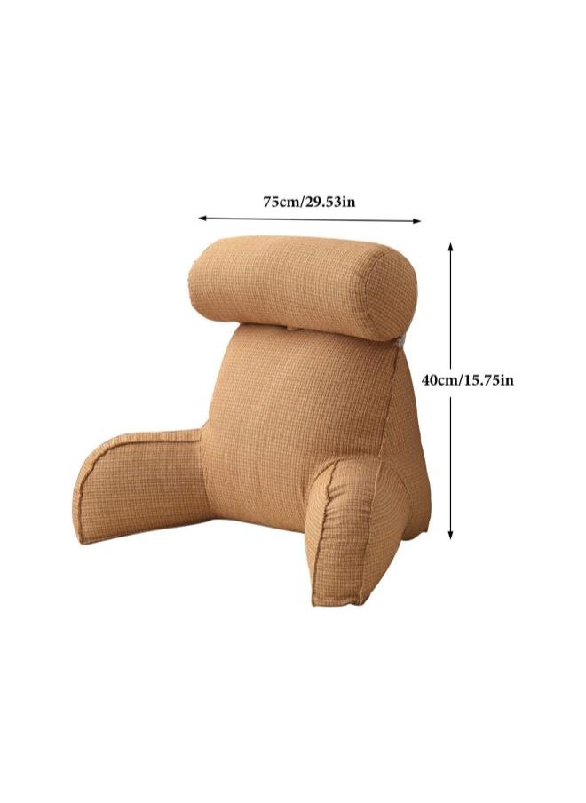 Bed Rest Reading Pillow - Soft Comfortable Removable Bedrest Pillows with Arm Rests and Neck Roll Pillow for Reading Watching TV in Bed, Floor or Sofa - pzsku/Z73F06E8ED4243E43BB90Z/45/_/1733076681/060efe26-b00c-4d6a-94cb-428795e1de0b