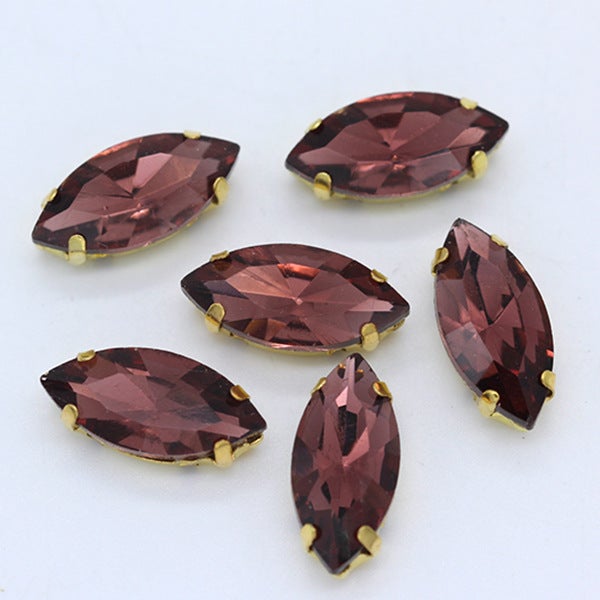 Wholesale horse eye crystal glass claw drill multi-specification hand-stitched claw drill DIY clothing wedding dress bag shoes accessories Medium purple 