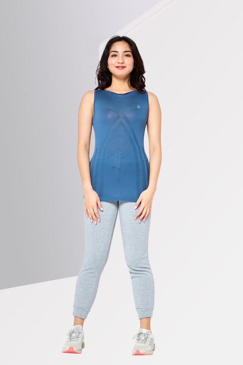 Ferrari Women Sportswear Fit Sleeveless Outdoor Top, Slate Blue - Image 3