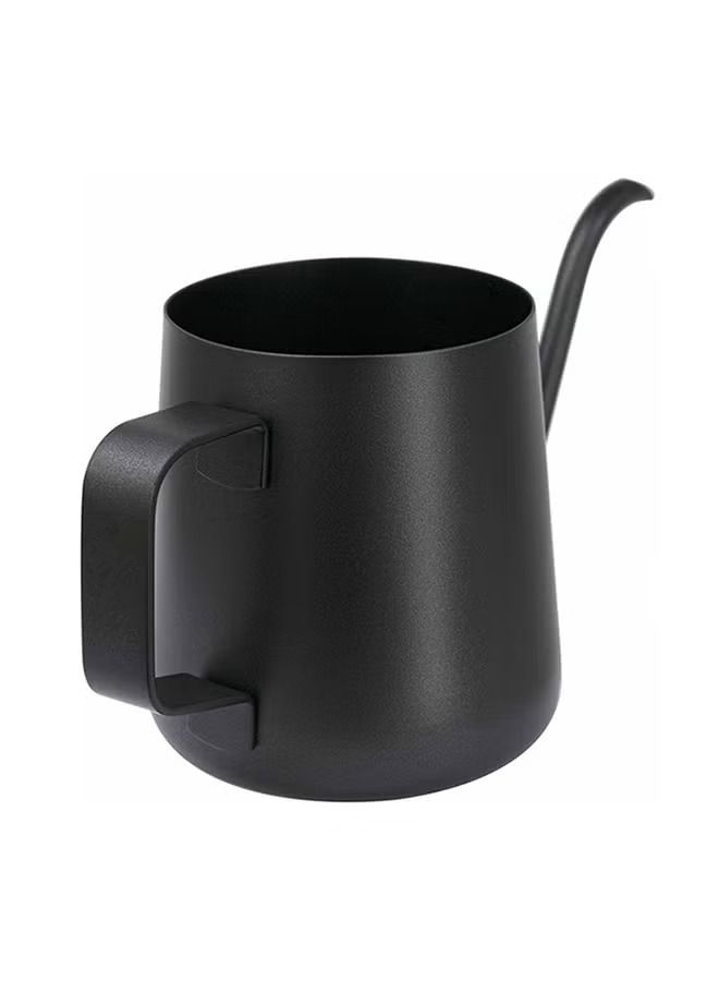 V60 صب فوق غلاية عنق الإوزة صنبور طويل ضيق مع غطاء إبريق شاي القهوة بالتنقيط أسود 350 مل