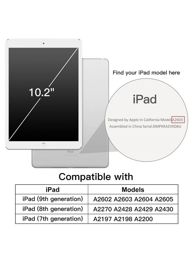 JETech Rotating Case for iPad 9/8/7 (10.2-Inch, 2021/2020/2019 Model, 9th/8th/7th Generation) with Pencil Holder, 360 Degree Rotation Protective Stand Cover Clear Back, Auto Wake/Sleep (Black) - Image 1