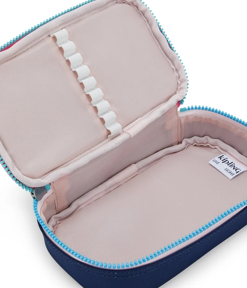 kipling 50 Pens Unisex Medium Pencase -Resort Navy