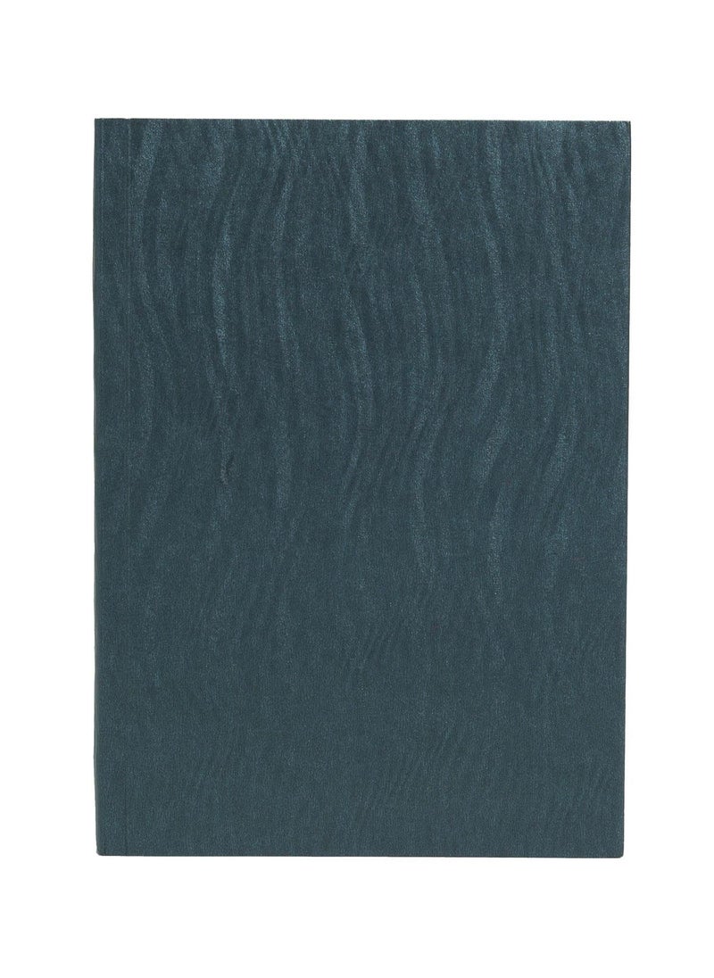 Paper-Oh Yuko-Ori Metallic Grey A6 Lined No Closure 128 Pages 100gsm Notebook - Image 1