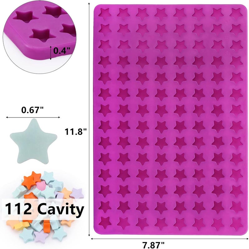 BTYMS 112 Cavity Mini Star Silicone Molds Fun Shaped Chocolate Molds for Homemade Dog Training Treats Gummies Candy Chocolate ChipsBiscuits - Image 2