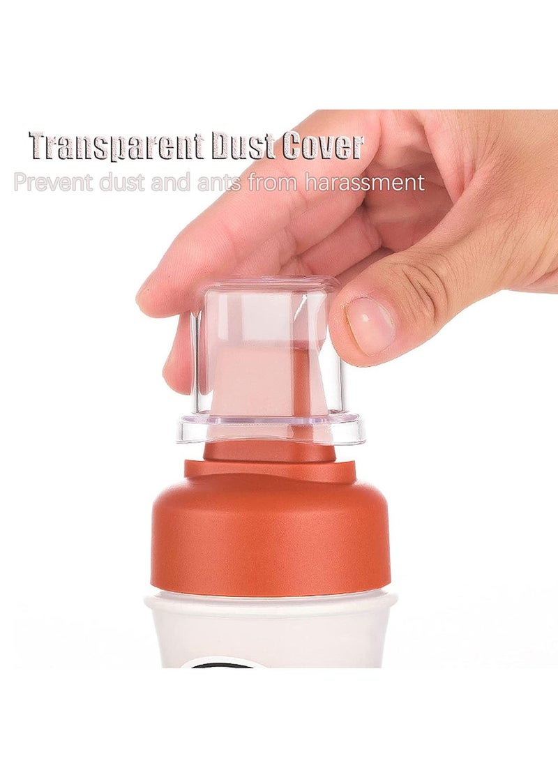 زجاجات توابل بلاستيكية قابلة للضغط 350 مل مع فوهات كاتشب خردل أحمر 1 قطعة - Image 5