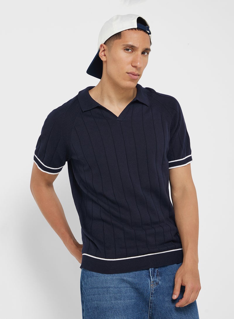 BRAVE SOUL Knitted Polo Shirt - Image 1