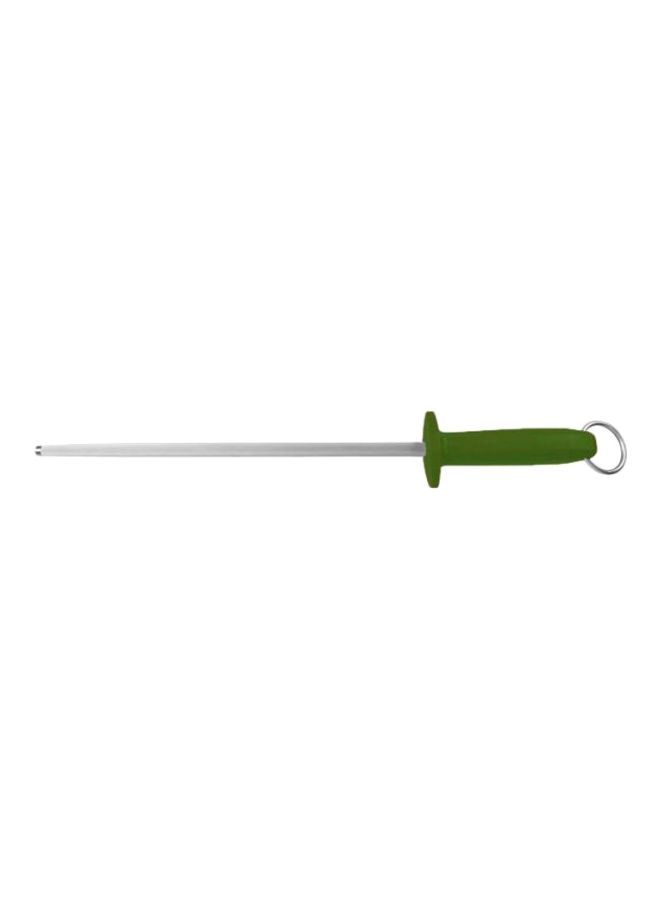 NIBEMINENT Grooved Knife Sharpener Silver/Green 12inch 