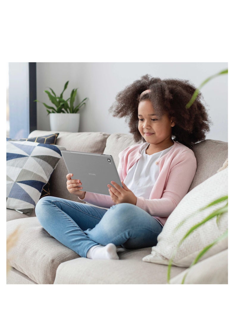 porodo Ultra-Slim 10.1" Android Tablet 5000mAh 64GB Built-In Memory T310 Quad-Core 1080 30fps SD Slot Up To 128GB Aux Audio Port & Type-C Charging Port - Gray - Image 2