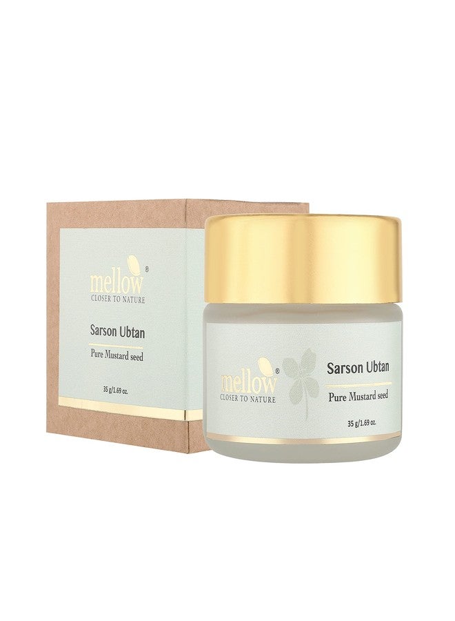 Mellow Herbals Ayurvedic Sarson Ubtan (35g) with Sarson Seed & Cow Milk | Cleanses Pores & Reduces Dark Patches | For Smooth & Toned Skin | Ayush Certified | GMO, Paraben and Silicone Free - Image 3