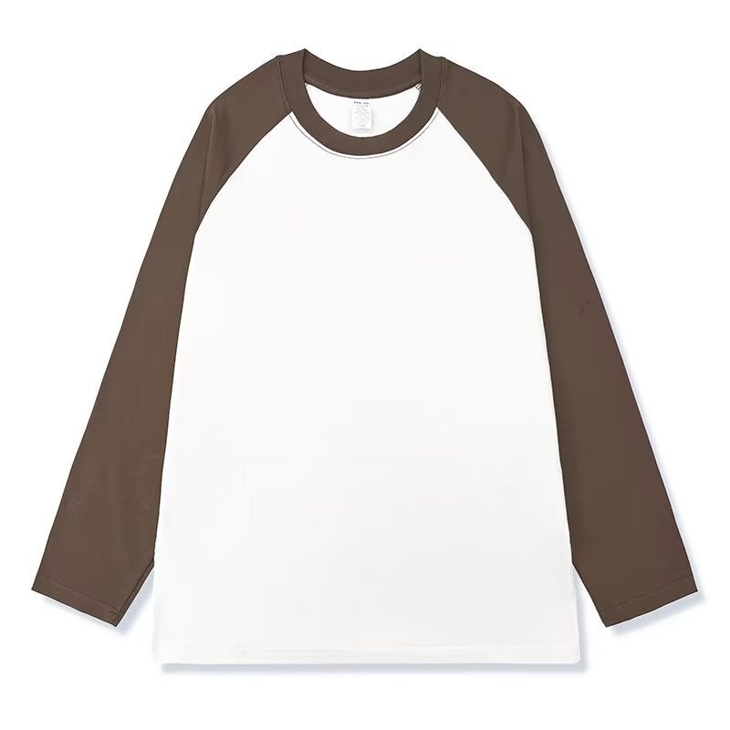 Raglan Long Sleeve T-Shirt Men'S And Women'S Ins Fashion Brand Hip Hop High Street Hong Kong Style Trend Loose Top T-Shirt - Image 1