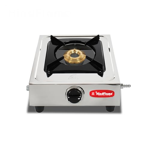 Hindflame 1 Burner Metro Series Stainless Steel Manual Gas Stove 1 Year Warranty (ISI Certified & BIS Approved) (1 Burner) - Image 1