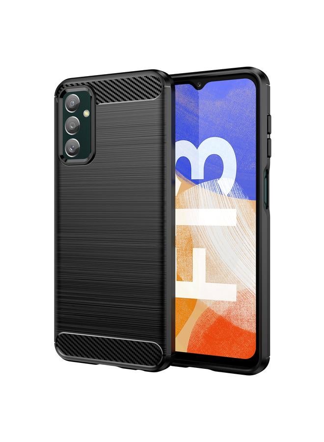 اس-توب جراب لهاتف Samsung Galaxy F13 مصنوع من ألياف الكربون المصقولة TPU - Image 1