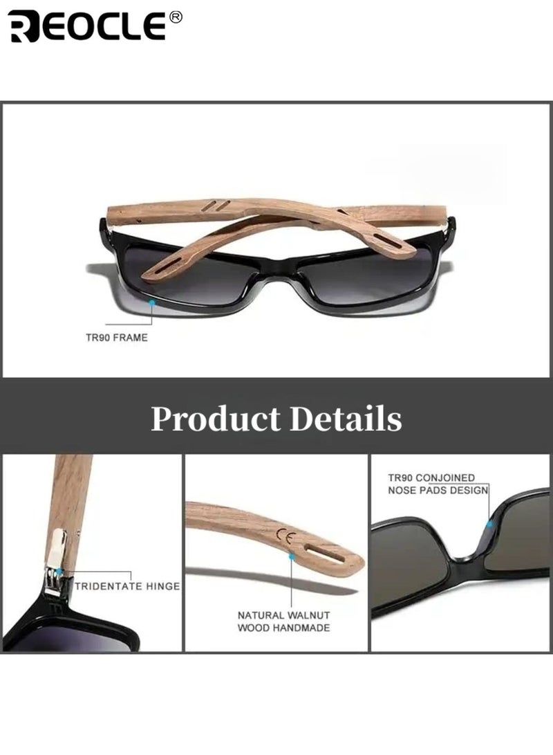 ريوكل نظارات شمسية نسائية كلاسيكية عاكسة UV400 بتصميم رجعي، بمفصل ناعم قابل للانحناء، نظارات عادية مزخرفة، مقاومة للضوء الساطع، متينة ومثالية لجميع المناسبات - Image 3