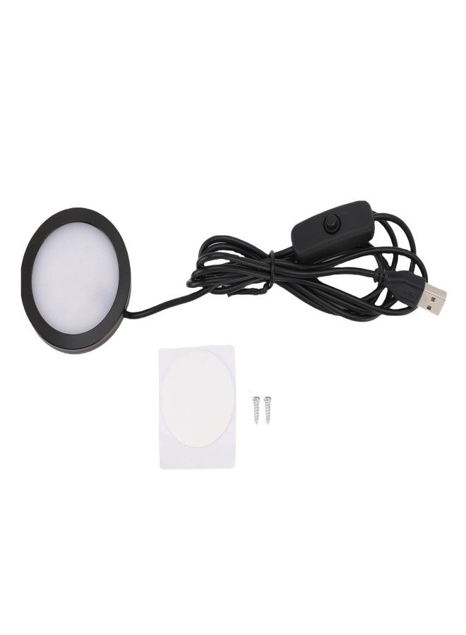LED Round Light Ultra Thin Aluminum Casing Under Counter Lighting with 1.5m Cable for Ceiling Bedroom Kitchen USB Plug in 5V - Image 1