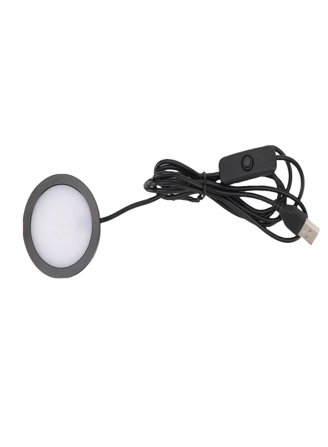 LED Round Light Ultra Thin Aluminum Casing Under Counter Lighting with 1.5m Cable for Ceiling Bedroom Kitchen USB Plug in 5V - Image 2