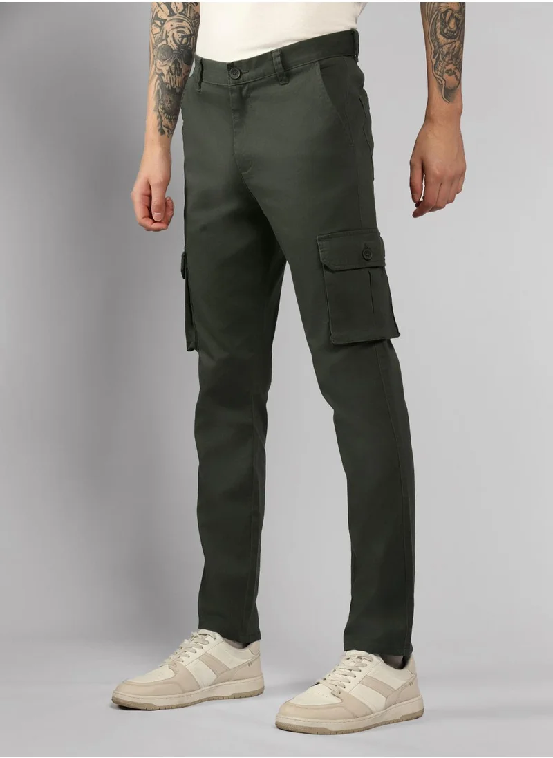 Dennis Lingo Men's Olive Tapered Fit Cargo Pants