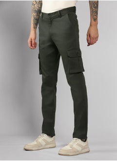 Dennis Lingo Men's Olive Tapered Fit Cargo Pants  - Image 2