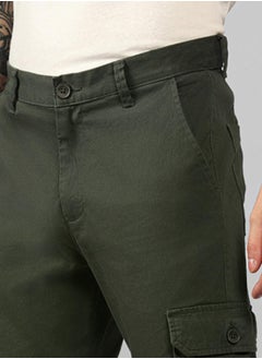 Dennis Lingo Men's Olive Tapered Fit Cargo Pants  - Image 5