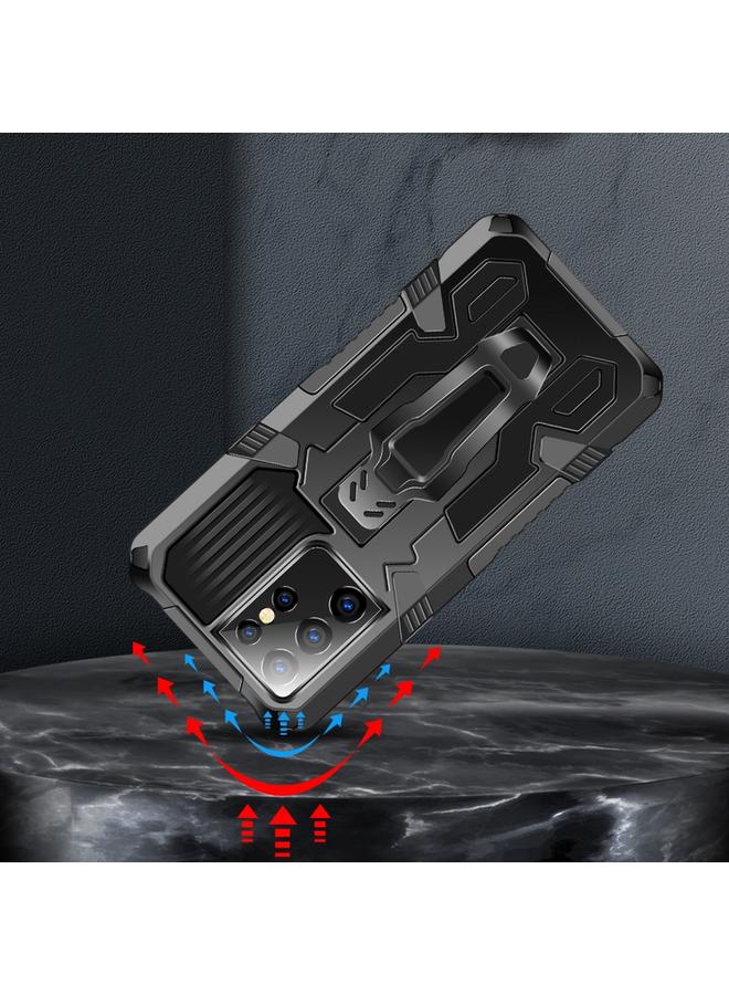S-TOP Case For Samsung Galaxy S21 Ultra 5G Machine Armor Warrior Shockproof PC + TPU Protective Case - Image 3