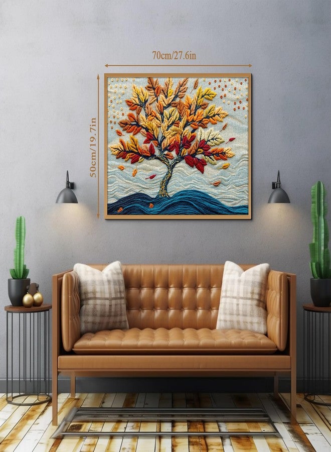 PPuzzling Tree of Life Puzzles for Adults 1000 Pieces, Embroidery Autumn Tree Jigsaw Puzzles, Colorful Nature Plant Difficult Challenging Puzzle as Home Decor - Image 4