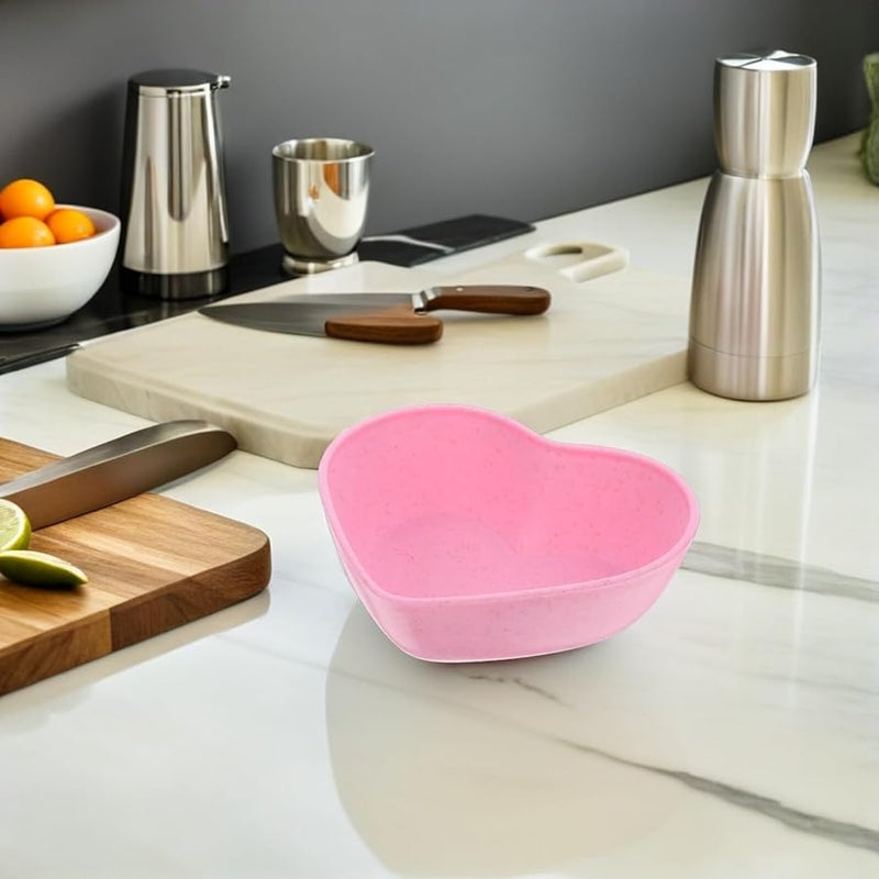 Wheat Straw Heart Shaped Mini Bowls For Sauce Jam And Condiments - Image 5