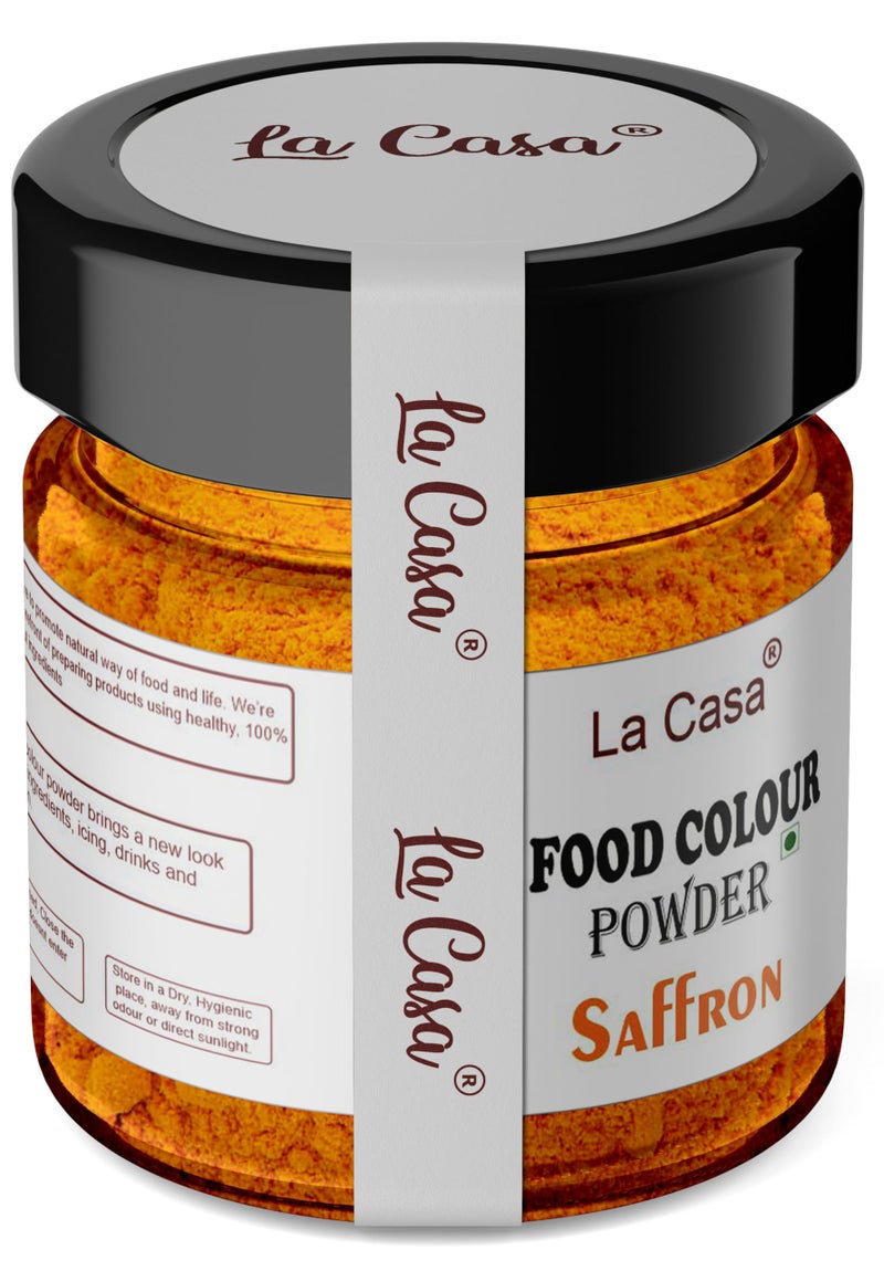 La Casa Food Colour Powder - Saffron | 20gm | - Image 1