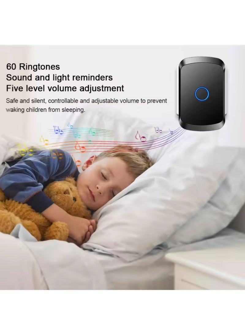 Wireless Smart Doorbell EU US UK Plug 300M Range 60 Ringtone Receiver Button Door Bell Chime Kits Smart Home Wireless Doorbell - Image 3