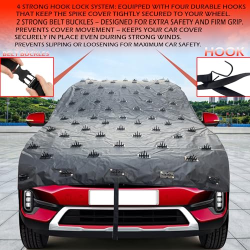 AUTOUNIKO Car Protection Cover from Dogs, Pets and Animal Complete Protection Dog Protection Car Cover for Both roof and Bonnet Attach Full (14ft) - Image 2