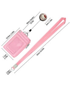 RATSAW Cute Badge Holder Retractable Lanyard Reel Clip with Heavy Duty Carabiner 1 Clear ID Window and 4 Card Slots in 2 Sided  - Image 3