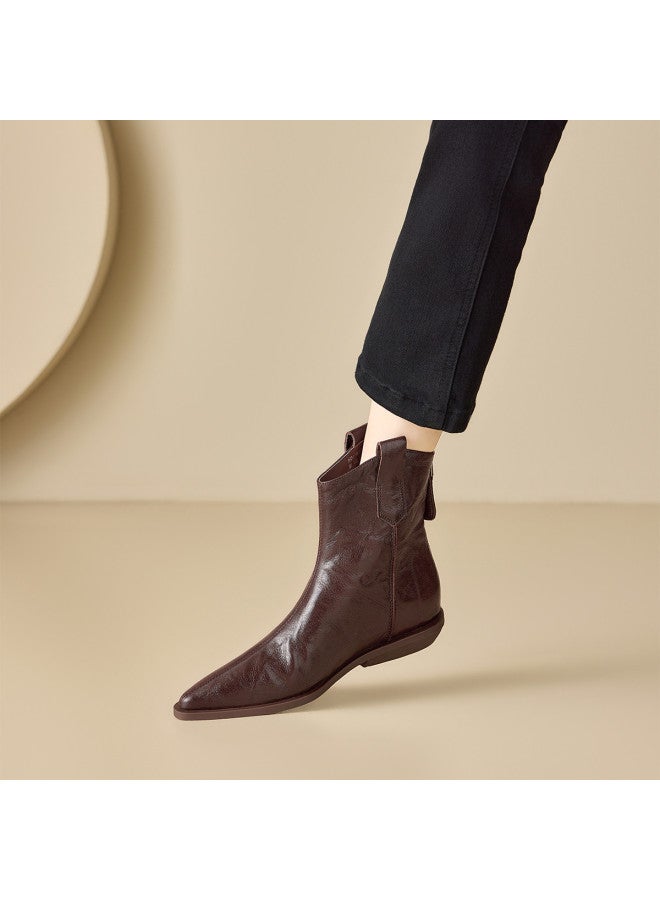 St&Sat Saturday Chelsea Women's Boots Winter Fleece Pointed Toe Boots Women's Fashion Commuter Women's Ankle Boots - Image 5
