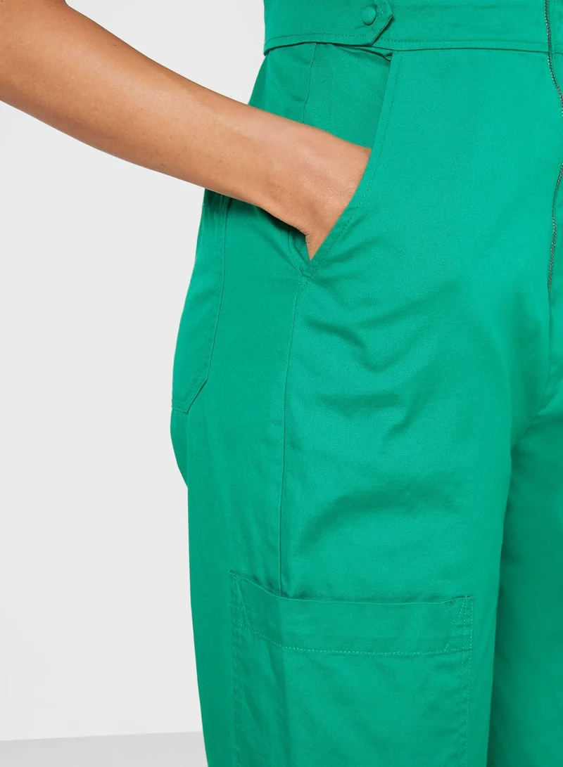 WHISTLES Zip Detail Jumpsuit