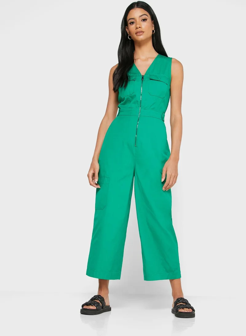 WHISTLES Zip Detail Jumpsuit