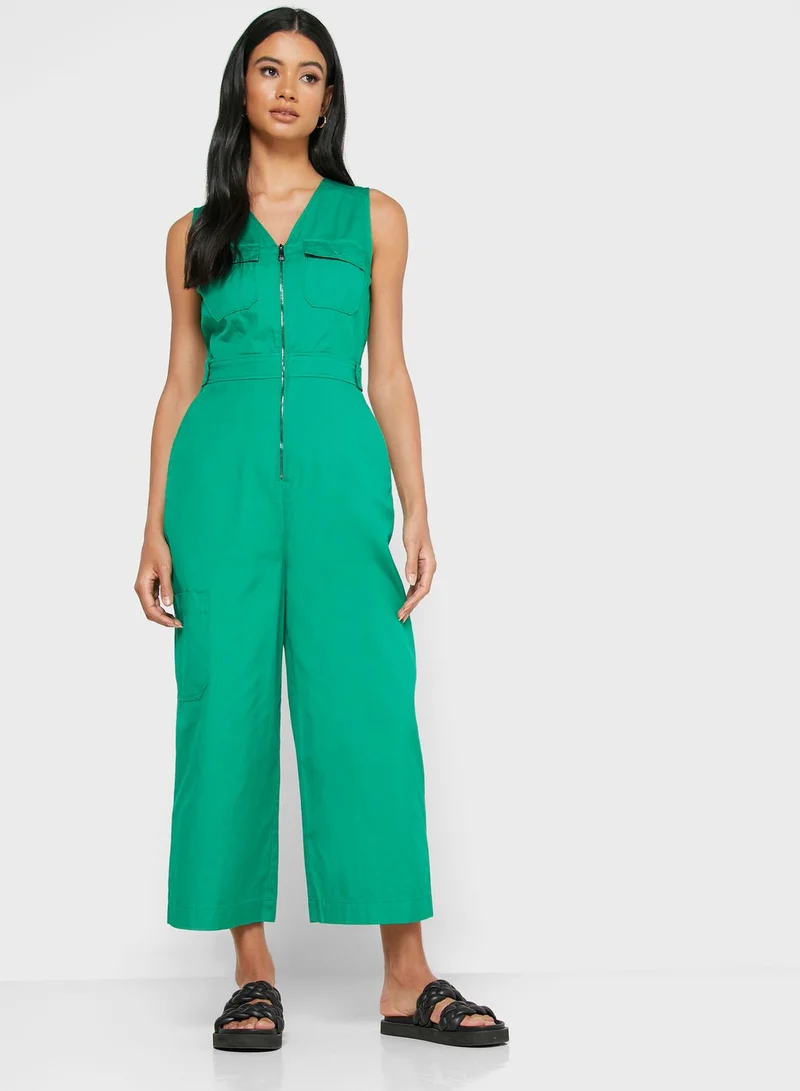 WHISTLES Zip Detail Jumpsuit