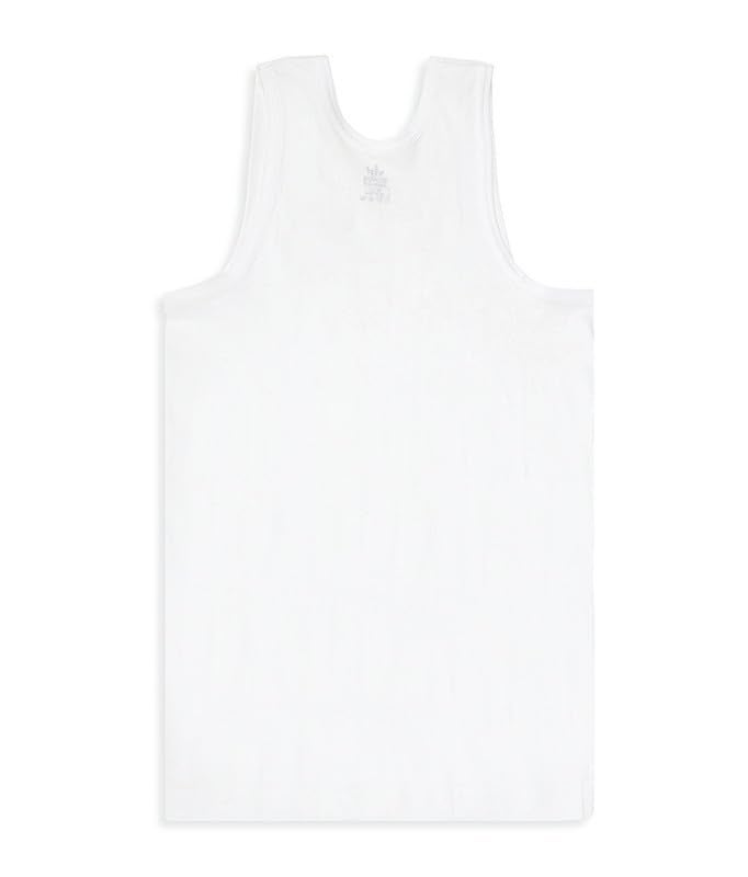 VIP Bonus Junior Kids 100% Cotton Rich Round Neck White Vest for Boys | Sleeveless Baniyans for Kids - Combo Pack - Image 3