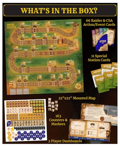 Compass Games Engine Thieves The Great Locomotive Chase Board Game for Adults 18 - Image 5