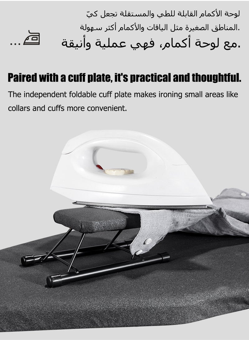 WEMART ironing board with Heat Resistant Cover, Adjustable Height ironing board, Iron Rest and Safety Lock, Heat Resistant, ironing board for Dorm, Home, Laundry Room, Black - Image 5
