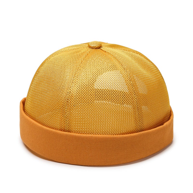 Summer Breathable Mesh Melon Cap Unisex Army Green  - Image 2