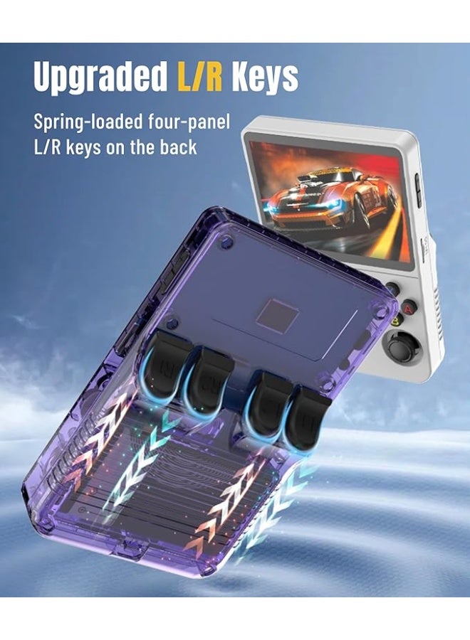 Handheld Retro Gaming Console, 3.5-inch IPS Screen, 640x480 Resolution, Portable Emulator with Built-in Support for Multiple Emulators, OTG and Memory Card Support (64GB), Violet - Image 4