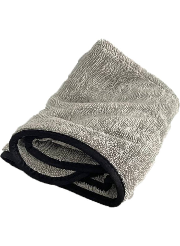 Spark Car Drying Cloth 40X60 Gray Black Stitched 
