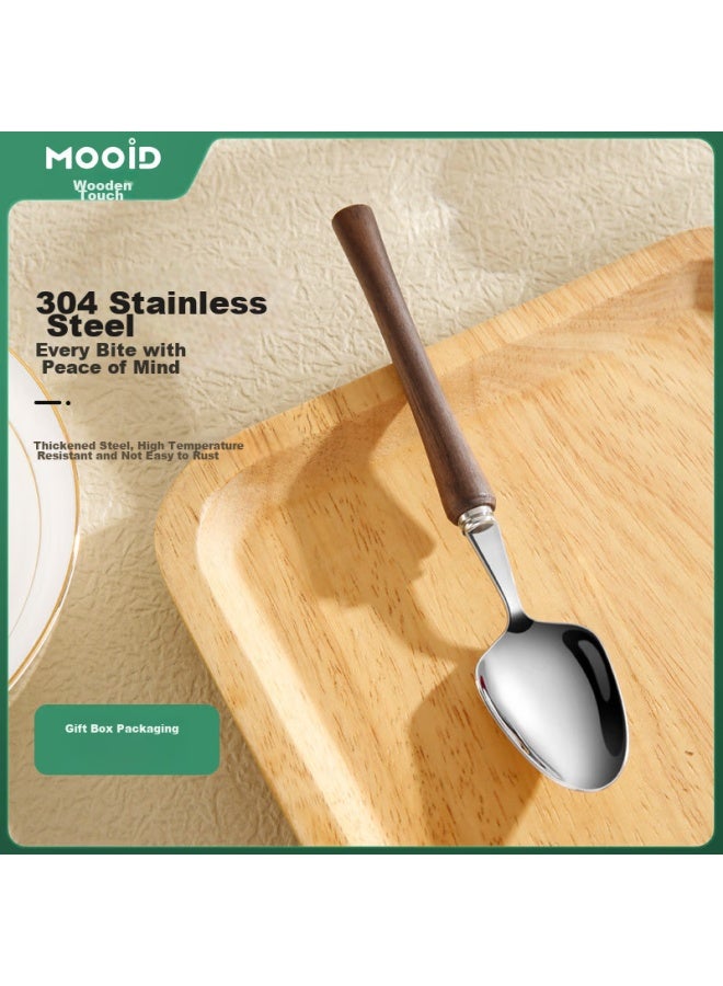 Wooden Muyi Pin Ya Walnut Wood Dessert Spoon (gift Box Set) - Image 2