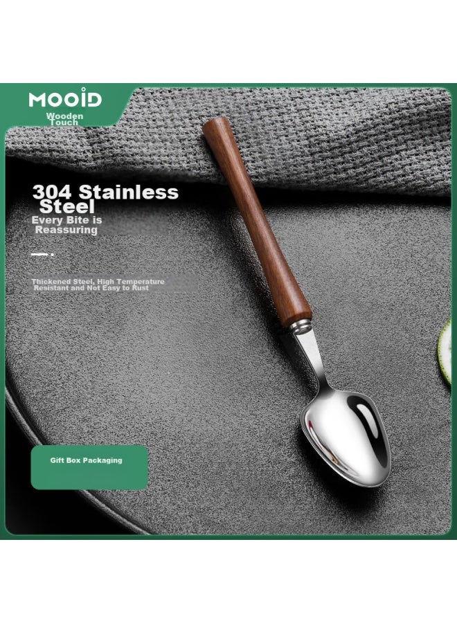 Wooden Muyi Pin Ya Walnut Wood Dessert Spoon (gift Box Set) - Image 1