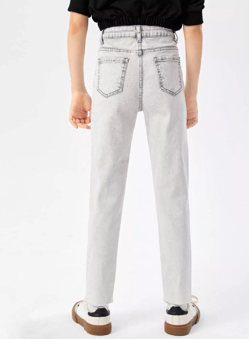 Girls Slant Pocket Straight Leg Jeans  - Image 2