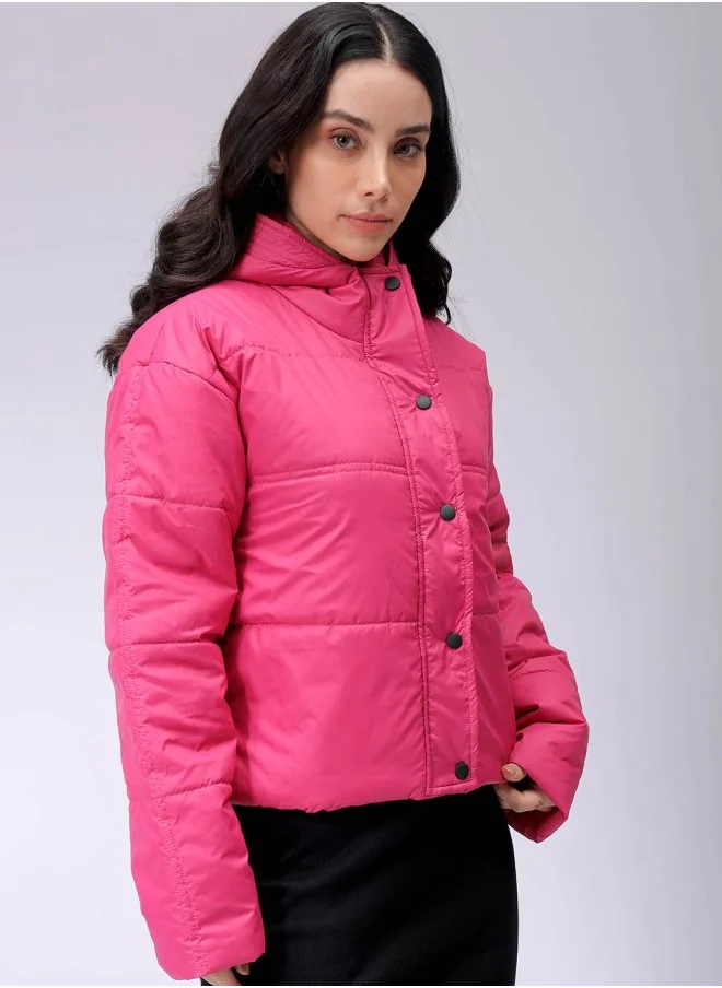 Freehand Women Relaxed Fit Solid Quilted Jacket
