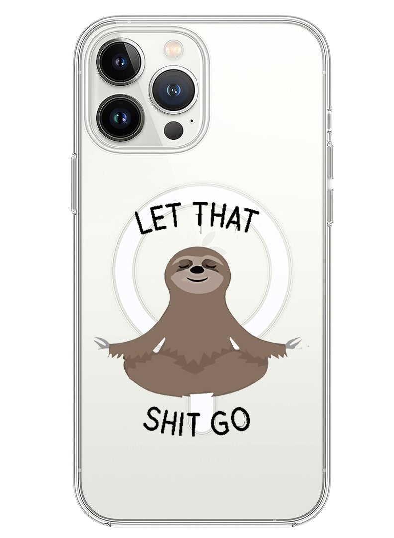 Theodor Magnetic Case for iPhone 14 Pro 6.1-inch Compatible with MagSafe Wireless Charging, Shockproof Phone Bumper Cover Let that go BLack - Image 1